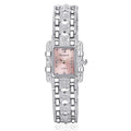 Reloj para Mujer de Acero Inoxidable - Esfera Rectangular, Cristales Decorativos, Diseño Moderno y Elegante, Movimiento de Cuarzo