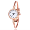 Reloj para Mujer con Pulsera Dorada - Acero Inoxidable, Esfera Pequeña, Diseño Retro, Movimiento de Cuarzo, Estilo Casual y de Moda