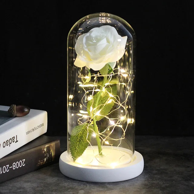 Galaxy Rose – Un Encantador Regalo para Mujeres | Flor Artificial Inspirada en La Bella y la Bestia, Perfecta para San Valentín, Bodas y el Día de la Madre