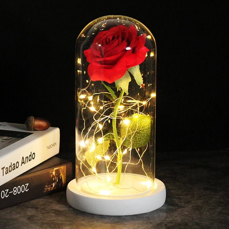 Galaxy Rose – Un Encantador Regalo para Mujeres | Flor Artificial Inspirada en La Bella y la Bestia, Perfecta para San Valentín, Bodas y el Día de la Madre