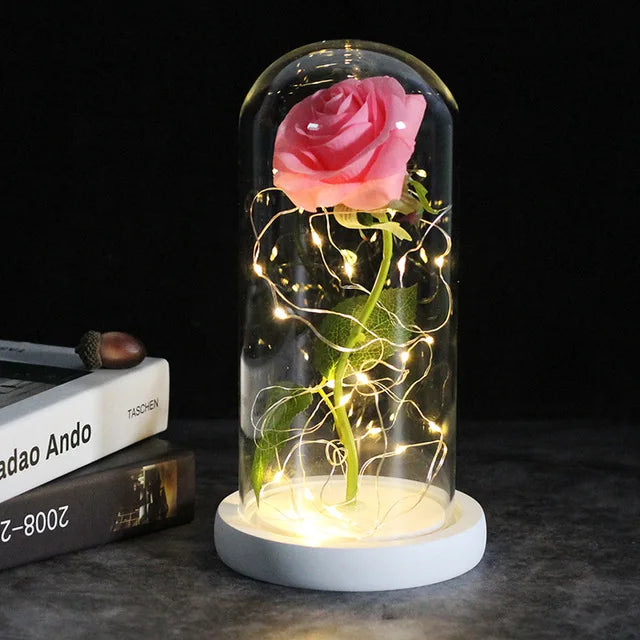 Galaxy Rose – Un Encantador Regalo para Mujeres | Flor Artificial Inspirada en La Bella y la Bestia, Perfecta para San Valentín, Bodas y el Día de la Madre