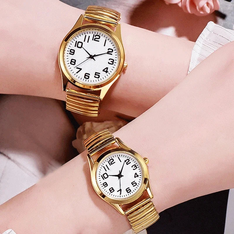 Reloj Femenino de Acero Inoxidable – Diseño Elegante en Plata con Set de Joyería a Juego