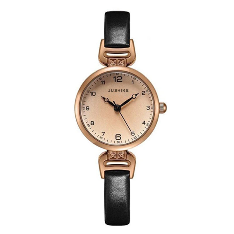 MAYZHISU Reloj Elegante para Mujer - Pulsera de Cuero PU, Esfera Pequeña, Diseño Retro, Movimiento de Cuarzo, Regalo para Mujeres y Niñas