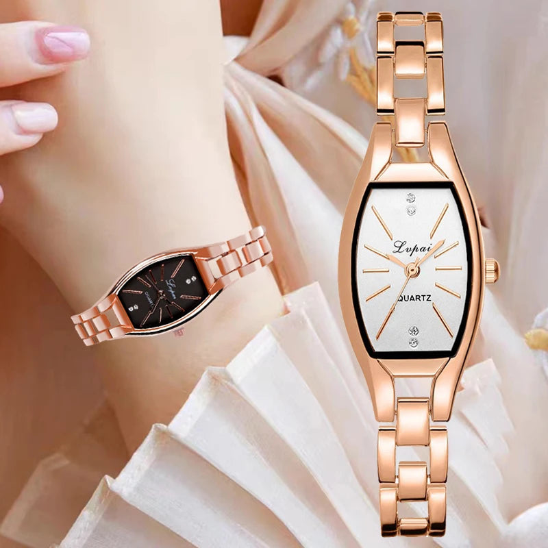 Lvpai Reloj Minimalista para Mujer - Esfera Pequeña, Diseño Elegante, Cristales Decorativos, Tendencia 2023