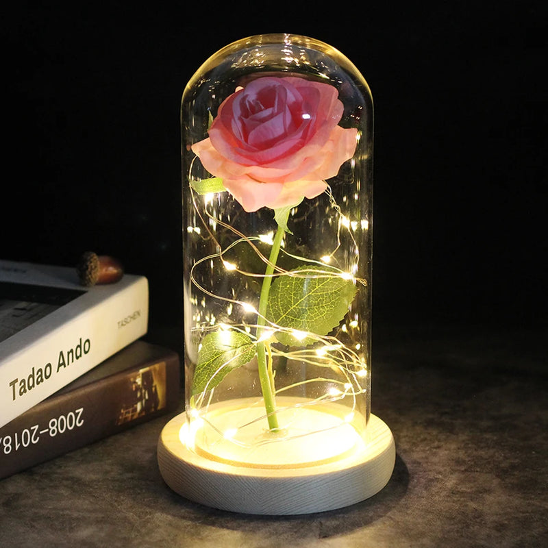 Galaxy Rose – Un Encantador Regalo para Mujeres | Flor Artificial Inspirada en La Bella y la Bestia, Perfecta para San Valentín, Bodas y el Día de la Madre