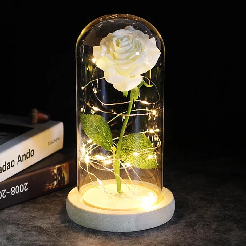 Galaxy Rose – Un Encantador Regalo para Mujeres | Flor Artificial Inspirada en La Bella y la Bestia, Perfecta para San Valentín, Bodas y el Día de la Madre